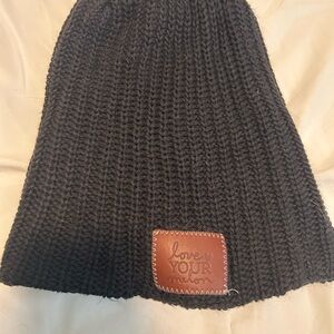 Love Your Melon Black Knit Beanie